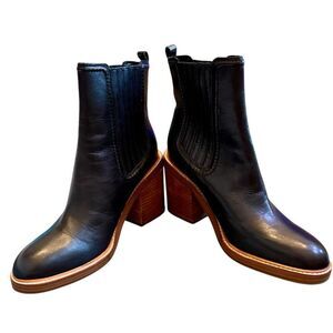 Marc Fisher Black Leather Chelsea Boots – NWT Size 10